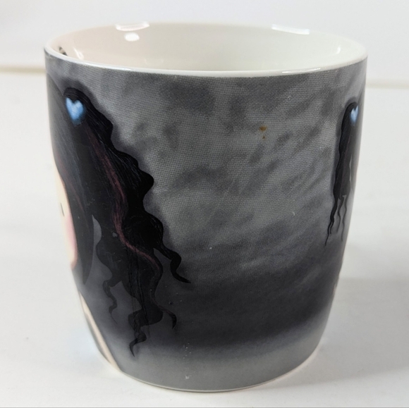 Gorjuss Santoro Mug Lost For Words 2012 Vintage Rare Goth Girl Gloves Blue Black - Picture 3 of 7